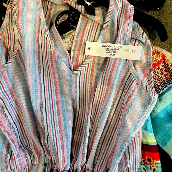 Drew Barrymore long pants linen Red, blue white and Sizexs